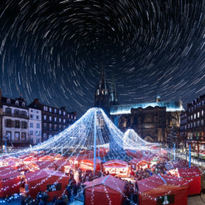 [Composite] Vortex Startrail + Marché de Noël- Clermont Ferrand