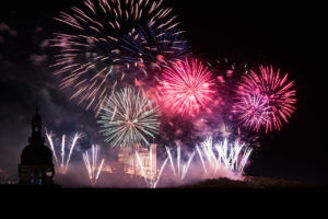 Feu d'artifice du 14 Juillet 2017 à Lyon en TimeLapse