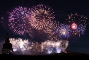 Feu d'artifice du 14 Juillet 2017 à Lyon en TimeLapse