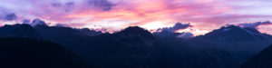 Couché de soleil sur les crêtes de la Sana - Vanoise