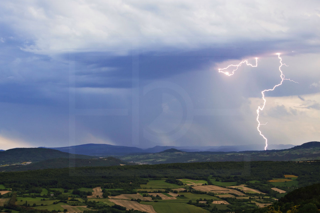 Orage sec depuis Gergovie | 10x15cm
